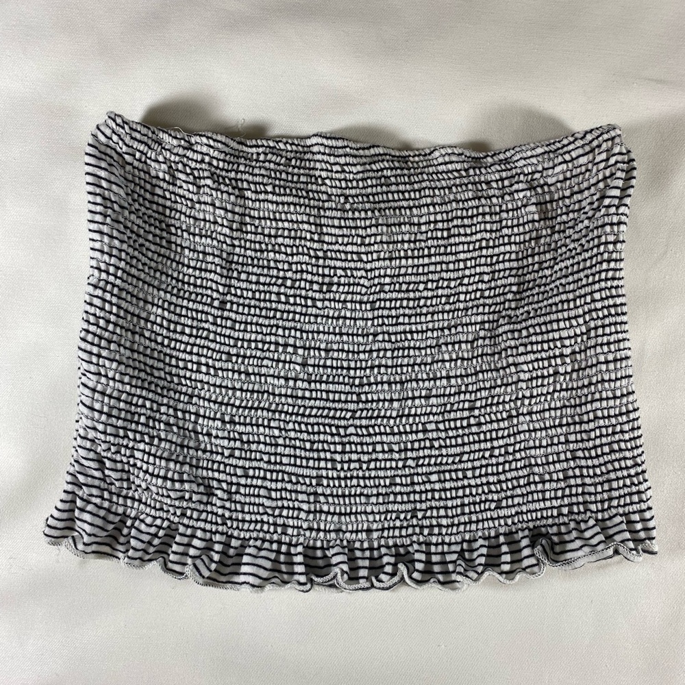 Free people S tube top striped black and white